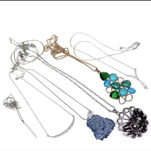 Vintage Butler Necklace Lot – Mixed Stones & Styles